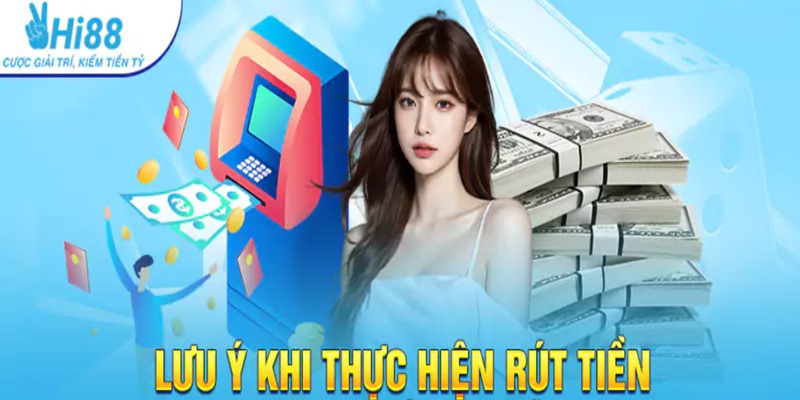 Những lưu ý khi tiến hành rút tiền